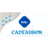 Blauwe digitale cadeaubon voor Islamboekhandel.nl met een waarde van €10 tot €100